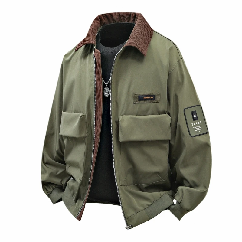 Autumn Multi-pocket Zipper Lapel Spring Mens Matching Jacket Coat Mens Coat Formal Clothes Cargo Jacket Outdoor Casual Jackets
Autumn Multi-pocket Zipper Lapel Spring Mens Matching Jacket Coat Mens Coat Formal Clothes Cargo Jacket Outdoor Casual Jackets