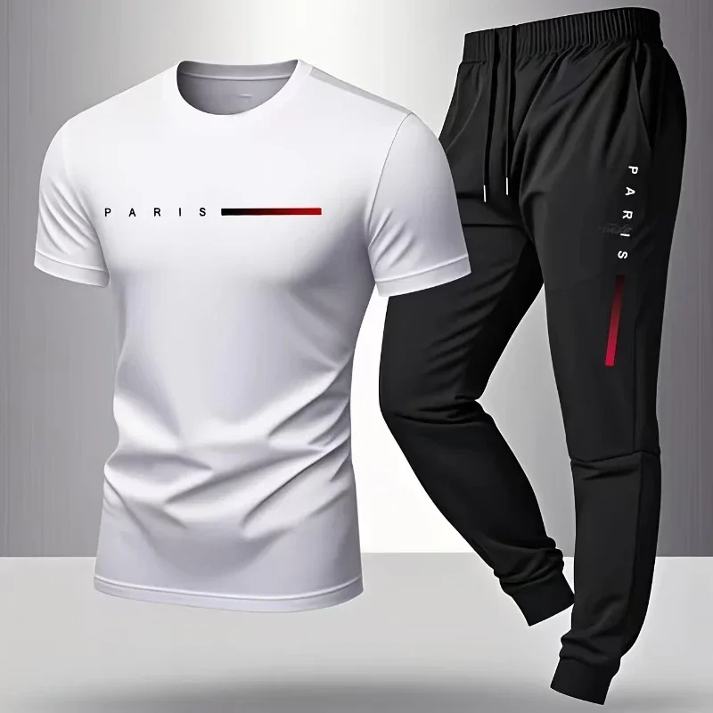 Men's Sets Casual Suit Spring and Summer New Style Letter Print American Trend Sports Fashion Short Sleeved Pants Two-piece Set
Men's Sets Casual Suit Spring and Summer New Style Letter Print American Trend Sports Fashion Short Sleeved Pants Two-piece Set