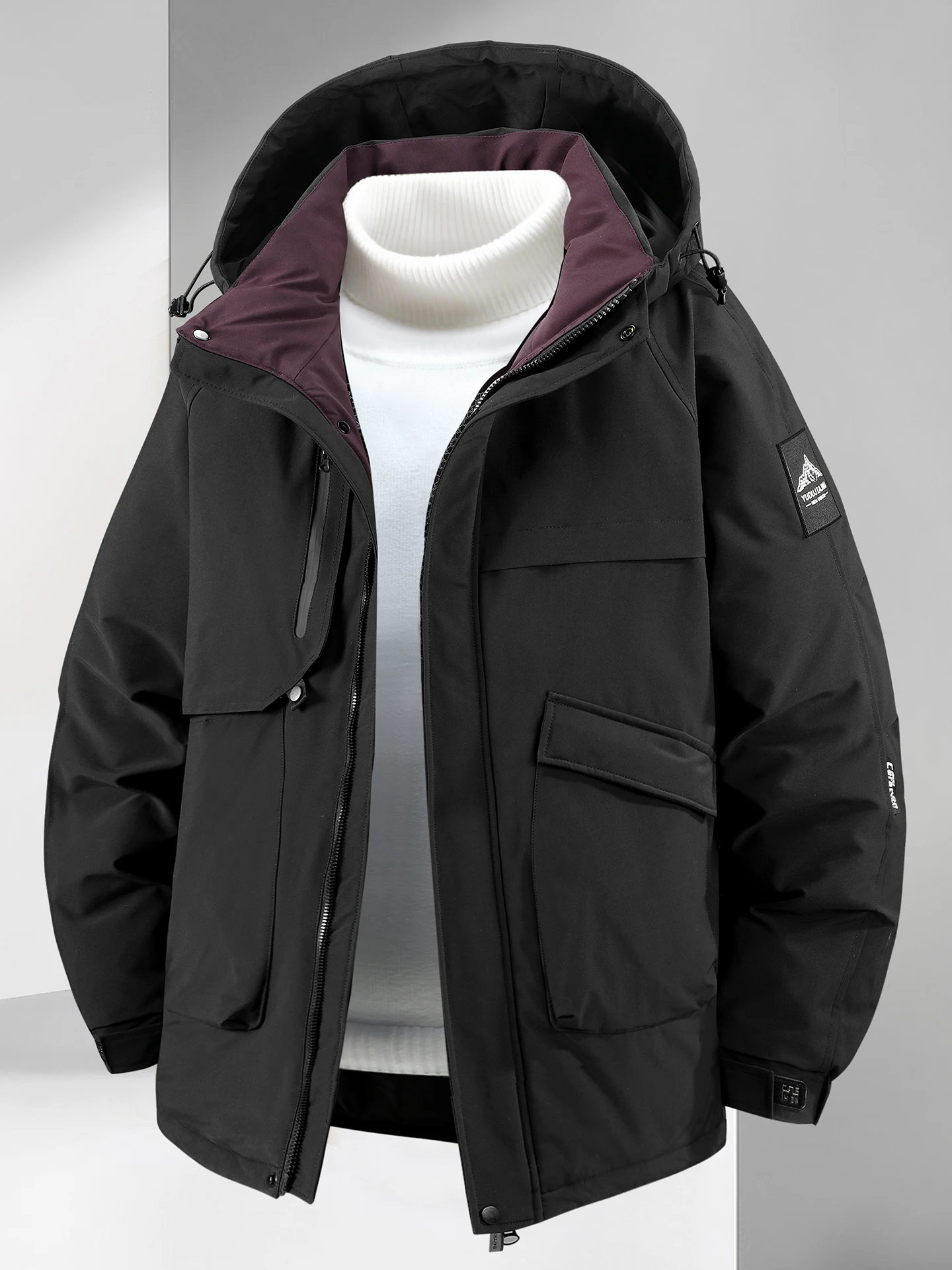 Extra Large 300 Pou Men's Cotton Jaet Thiened Winter Coat Casual Loose Fit with Hood Zipper Closure Camouflage Pattern
Extra Large 300 Pou Men's Cotton Jaet Thiened Winter Coat Casual Loose Fit with Hood Zipper Closure Camouflage Pattern