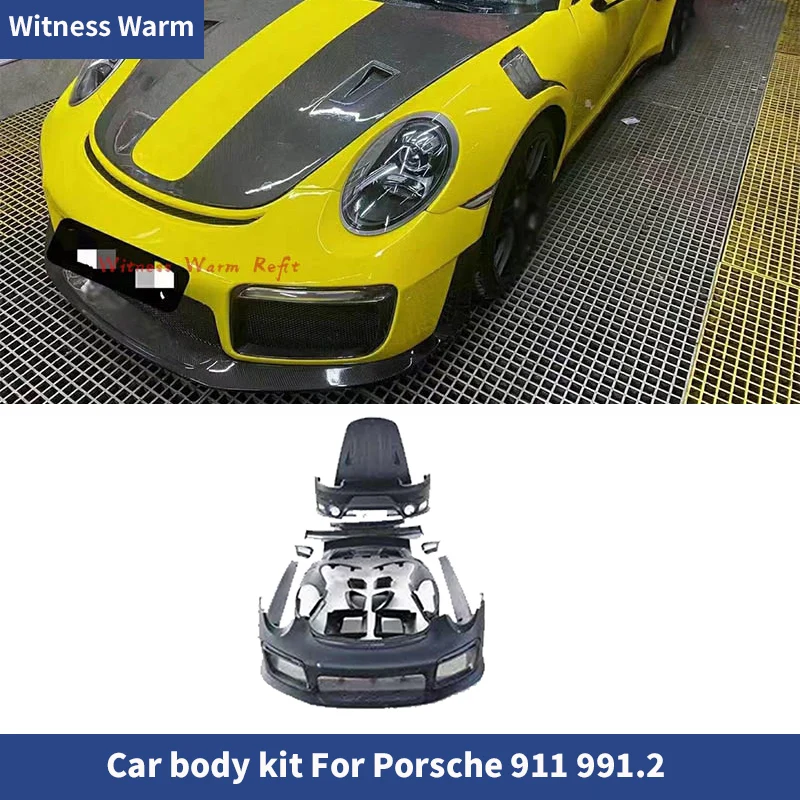 For Porsche 911 991.2 GT2 RS Style Car body kit CF FRP front rear bumper side skirts rear spoiler Engine hood
For Porsche 911 991.2 GT2 RS Style Car body kit CF FRP front rear bumper side skirts rear spoiler Engine hood