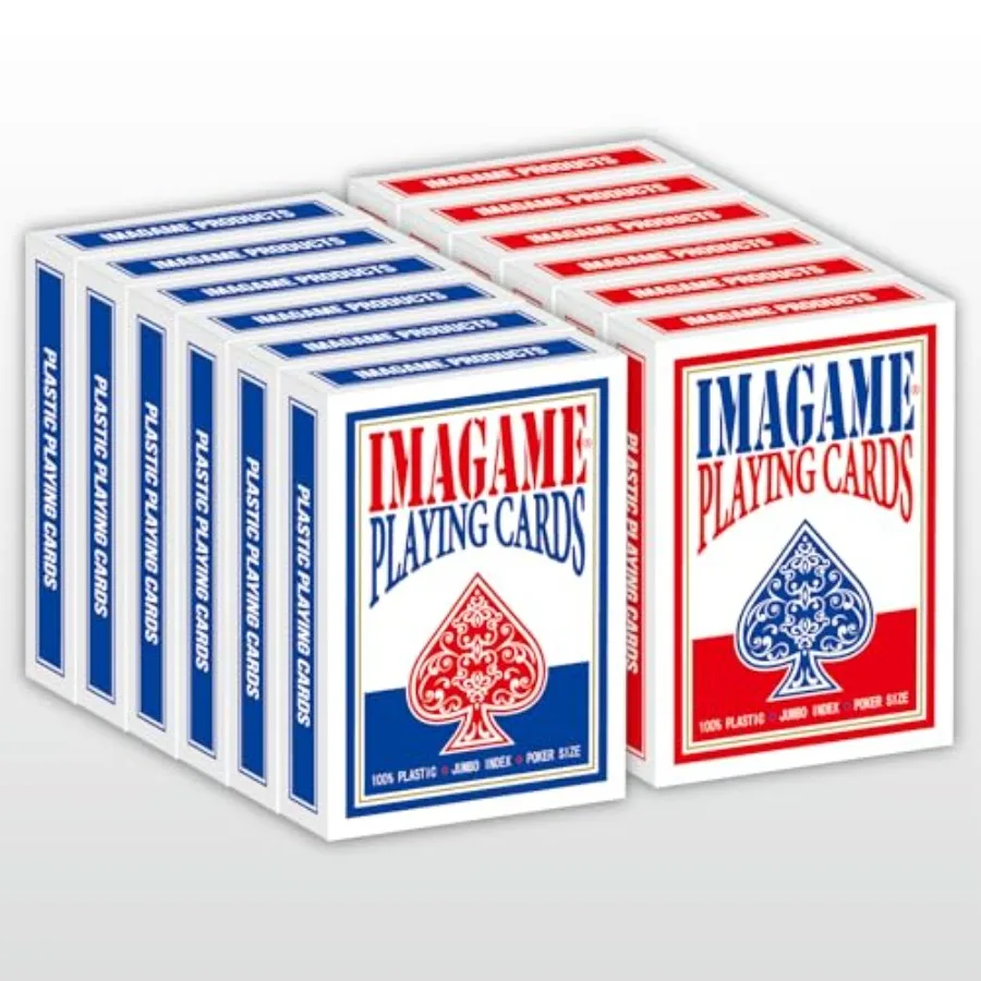 Plastic Playing Cards, Poker Size, Excellent Quality, Jumbo Index, Waterproof and Washable, Perfect for Texas Hold'em Poker, Bl
Plastic Playing Cards, Poker Size, Excellent Quality, Jumbo Index, Waterproof and Washable, Perfect for Texas Hold'em Poker, Bl