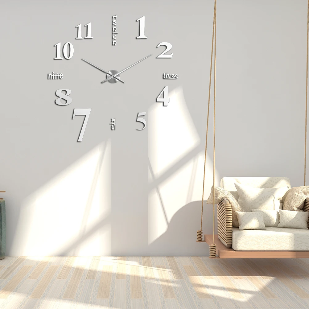 Acrylic Mirror Clock DIY Wall Classroom Modern Without Framless Decorative Office
Acrylic Mirror Clock DIY Wall Classroom Modern Without Framless Decorative Office