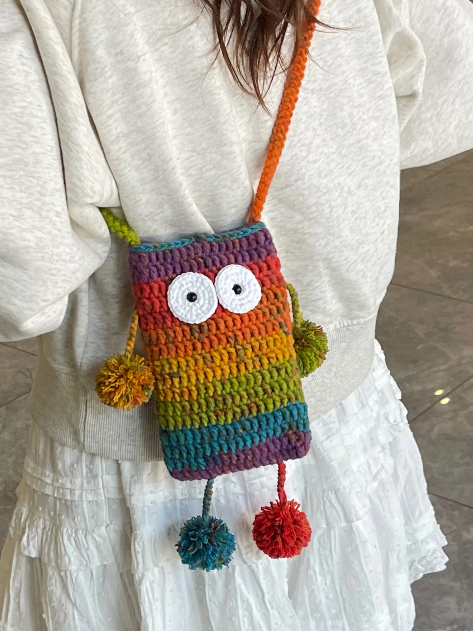 Вязаная сумка-монстр «Радужный эльф» через плечо, ручной работы, для телефона, детский креативный подарок, милый и стильный
Вязаная сумка-монстр «Радужный эльф» через плечо, ручной работы, для телефона, детский креативный подарок, милый и стильный