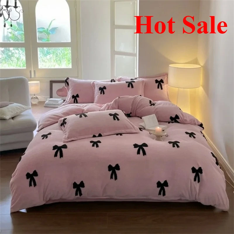 New cationic jacquard milk fleece four-piece set thickened warm coral fleece double-sided fleece bed sheet mattress kit
New cationic jacquard milk fleece four-piece set thickened warm coral fleece double-sided fleece bed sheet mattress kit