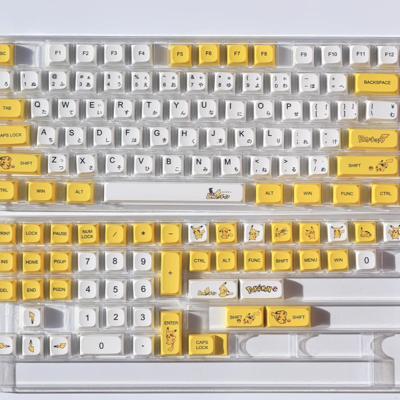 Японское аниме Pokemon Pikachu Keycap PBT Сублимационная XDA High 124 шт./компл. Механическая клавиатура Полный набор Соберите праздничный подарок
Японское аниме Pokemon Pikachu Keycap PBT Сублимационная XDA High 124 шт./компл. Механическая клавиатура Полный набор Соберите праздничный подарок