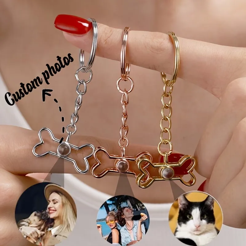 Custom Photo Keychain Stainless Steel Personalized Bone Projection Keychain Pet Memorial Gift Fashionable Keyring
Custom Photo Keychain Stainless Steel Personalized Bone Projection Keychain Pet Memorial Gift Fashionable Keyring