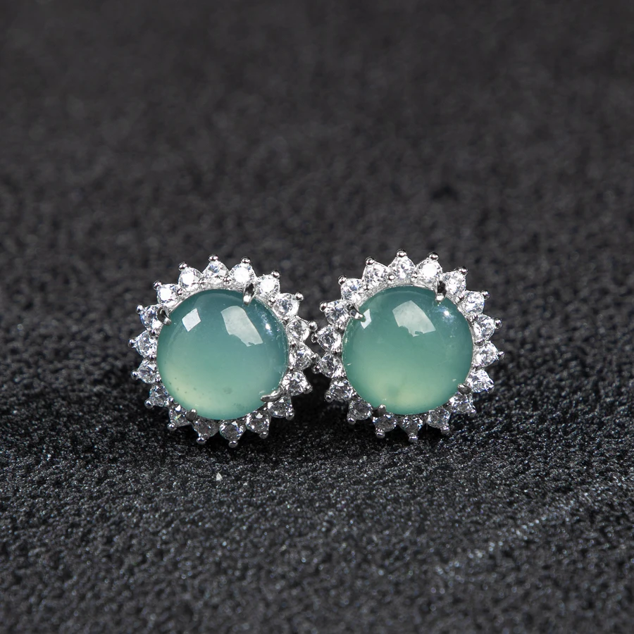 TIMESWIND Authentic Natural A-type Jade Blue Round Zircon Sunflower S925women Earrings Fashion Jewelry with Certificate
TIMESWIND Authentic Natural A-type Jade Blue Round Zircon Sunflower S925women Earrings Fashion Jewelry with Certificate