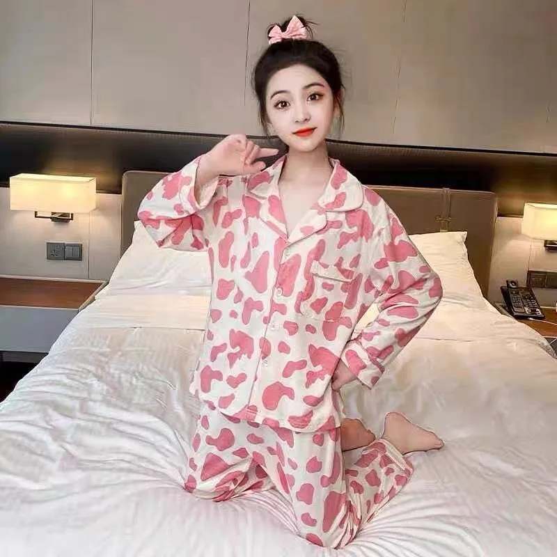 Пижамный комплект из чистого хлопка для девочек, стильная сезонная домашняя одежда для девочек-подростков, удобная одежда для сна с длинными рукавами из 2 предметов
Пижамный комплект из чистого хлопка для девочек, стильная сезонная домашняя одежда для девочек-подростков, удобная одежда для сна с длинными рукавами из 2 предметов