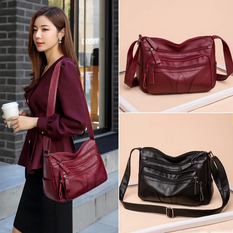 2025 New Middle-aged Women's Bag Multi-layer Large-capacity Shoulder Soft Leather Atmospheric Versatile Crossbody Bags for Women
2025 New Middle-aged Women's Bag Multi-layer Large-capacity Shoulder Soft Leather Atmospheric Versatile Crossbody Bags for Women