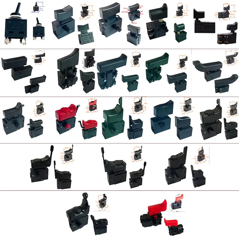 Miniature Power Tool Switch Speed Control Trigger Button for Electric Hammer Impact Drill Polishing Cutting Machine Accessories
Miniature Power Tool Switch Speed Control Trigger Button for Electric Hammer Impact Drill Polishing Cutting Machine Accessories