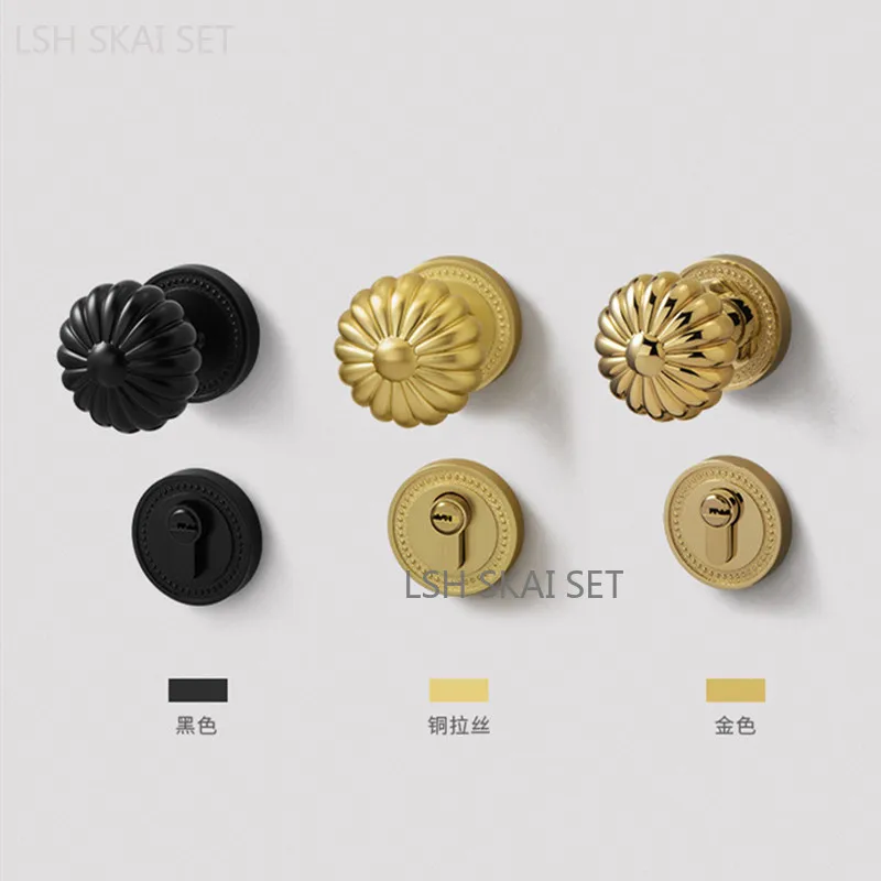 Light Luxury Mute Security Door Lock Golden Pumpkin Handle Bedroom Door Locks Double-sided Handle Mechanical Lock Home Hardware
Light Luxury Mute Security Door Lock Golden Pumpkin Handle Bedroom Door Locks Double-sided Handle Mechanical Lock Home Hardware
