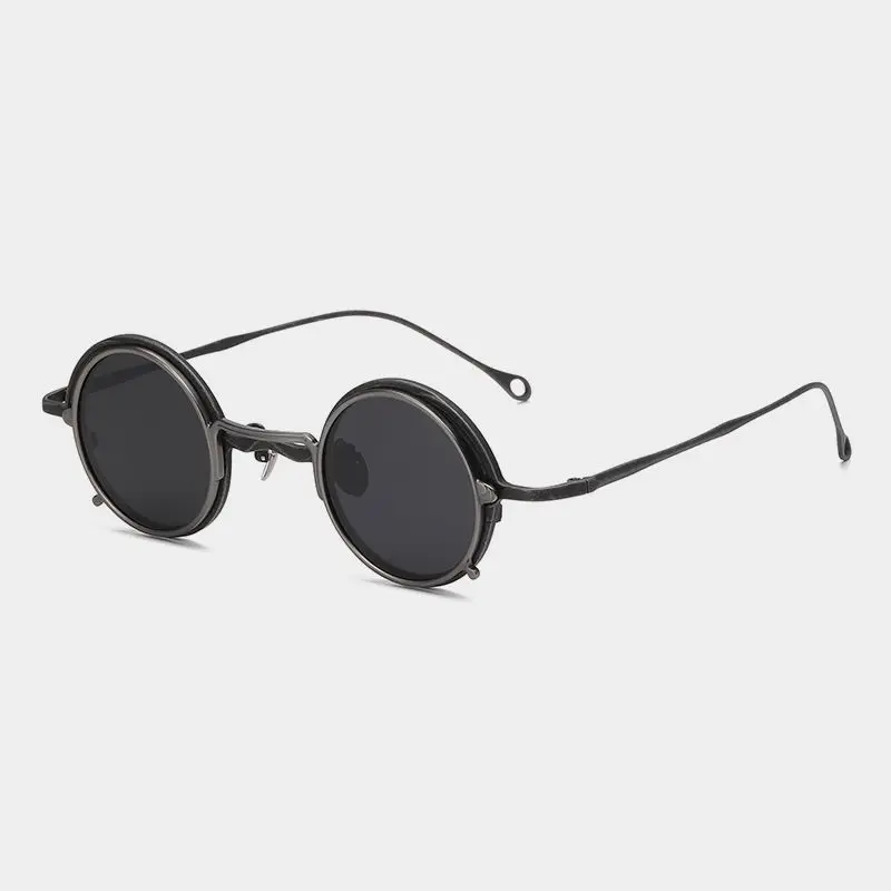 Magnetic suction pure titanium glasses frame retro fashion round frame clip sunglasses
Magnetic suction pure titanium glasses frame retro fashion round frame clip sunglasses