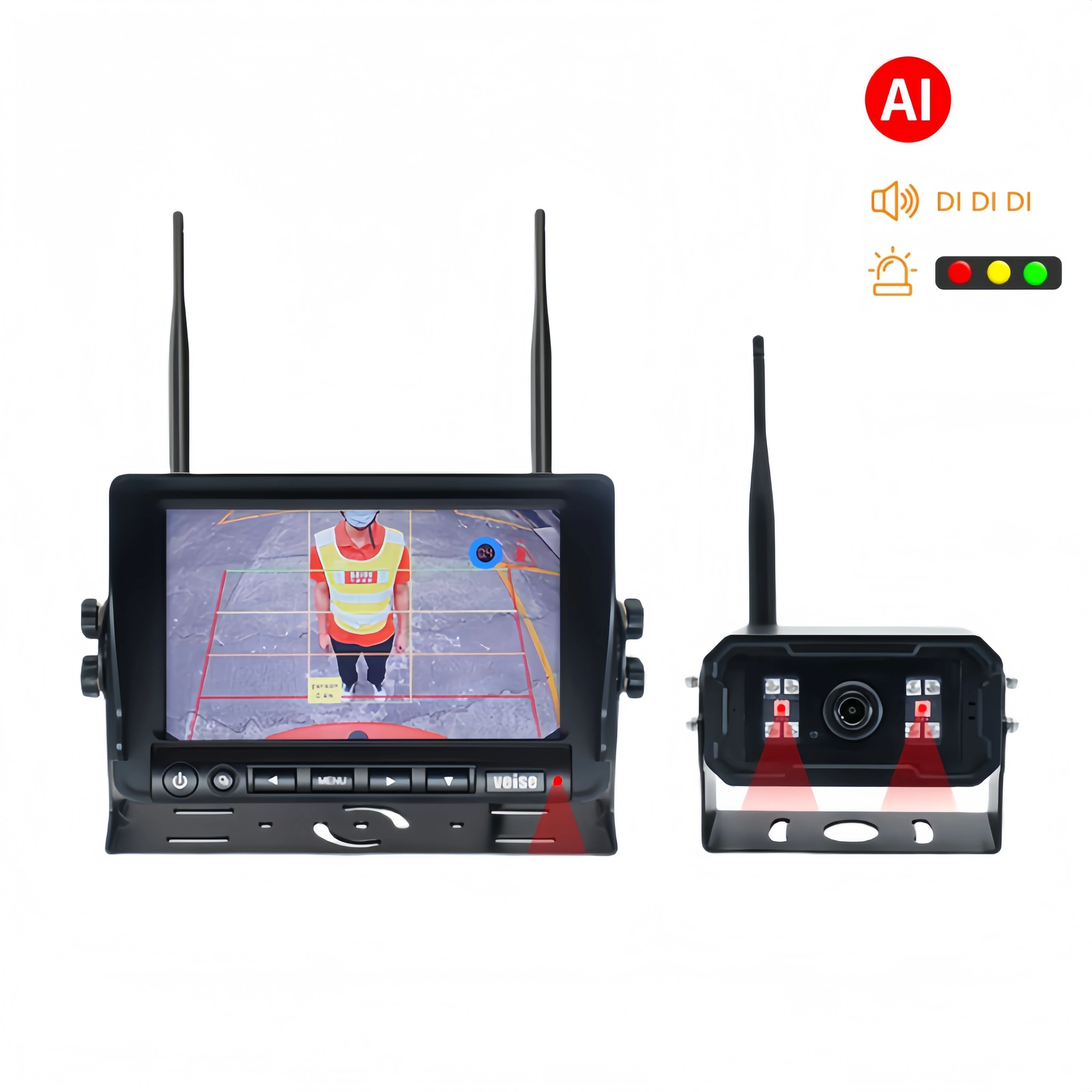 AI Reversing Rear View Camera System With Pedestrian Vehicle Detecting And Blind Spot Audible & Visual Alarm Warning
AI Reversing Rear View Camera System With Pedestrian Vehicle Detecting And Blind Spot Audible & Visual Alarm Warning