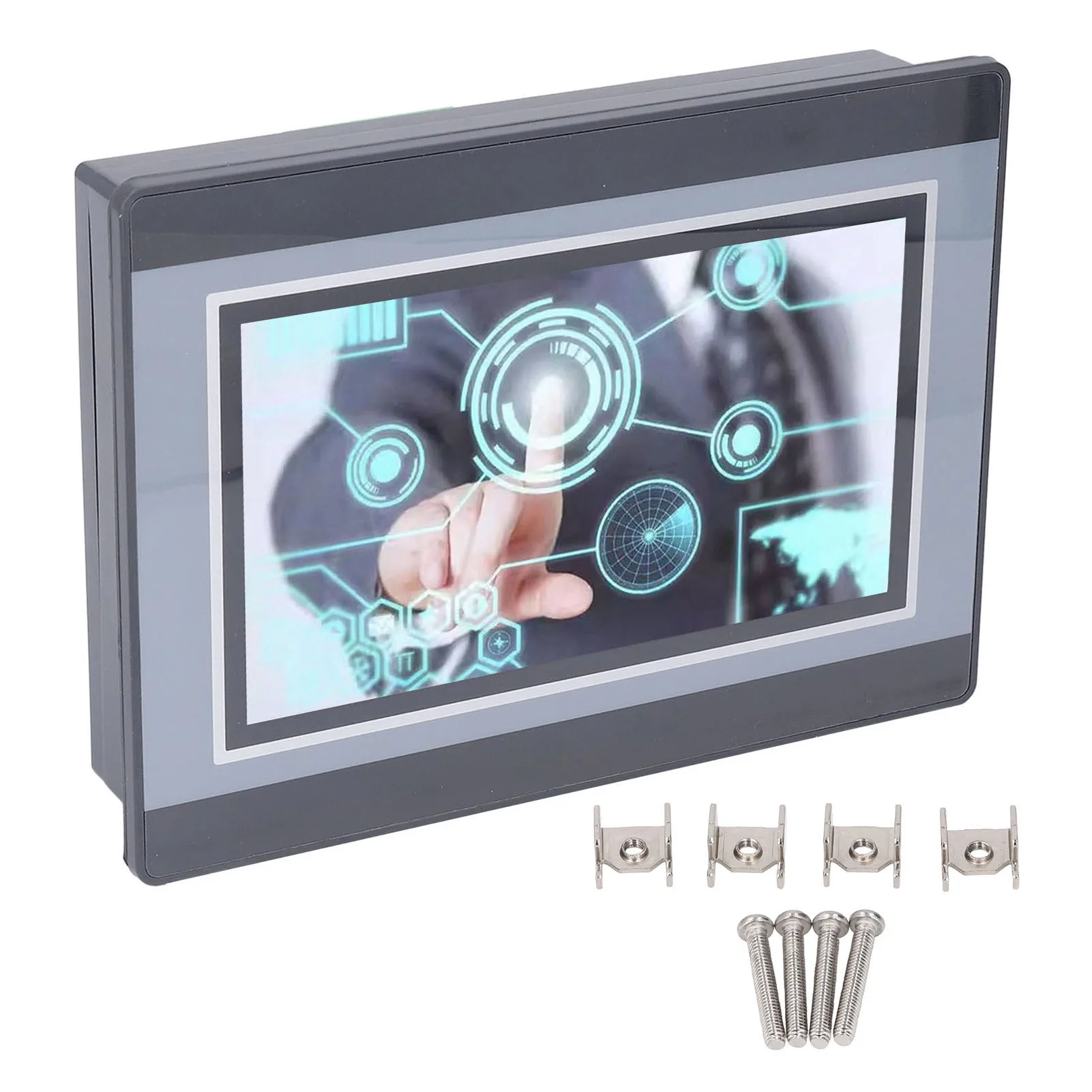 HMI PLC Control Board 7 Inch TFT LCD Touch Screen Relay Output 12 in 8 Out High Speed Counting PLC Controller DC24V 5A
HMI PLC Control Board 7 Inch TFT LCD Touch Screen Relay Output 12 in 8 Out High Speed Counting PLC Controller DC24V 5A