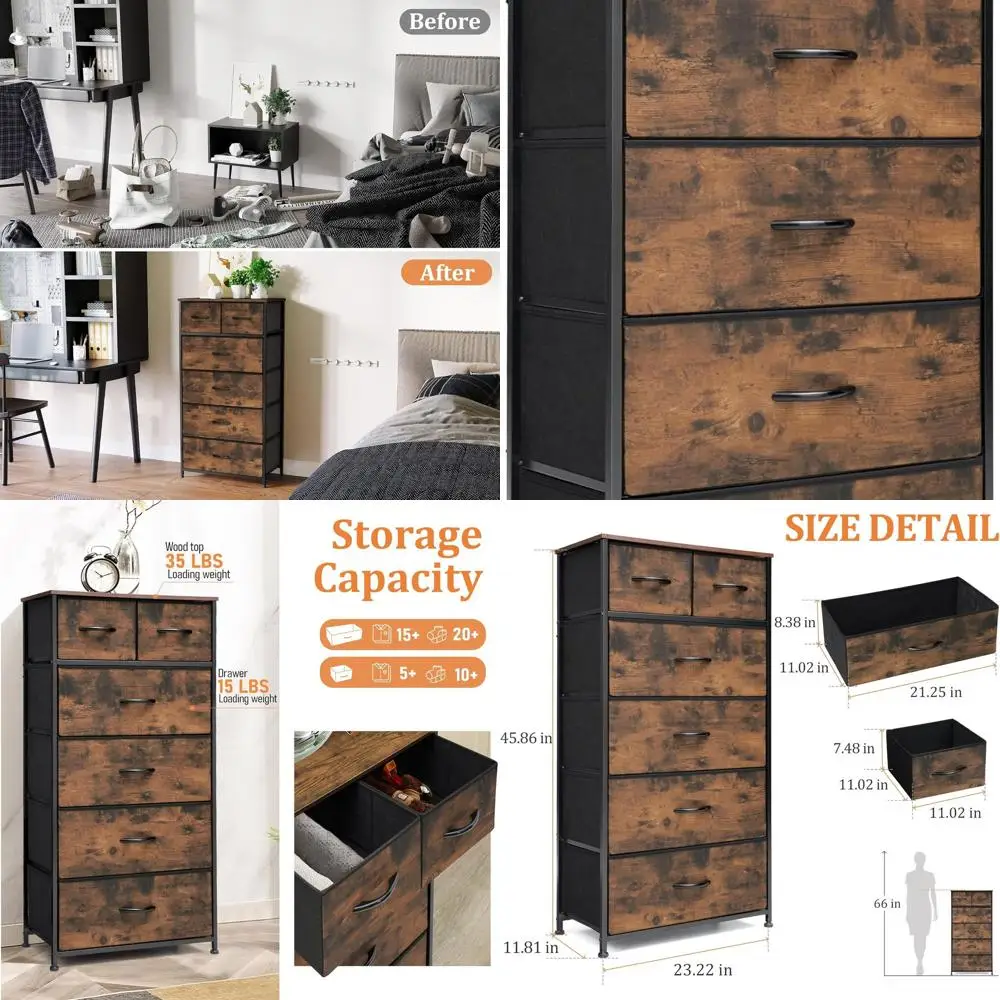 Коричневый высокий тонкий комод в деревенском стиле с 6 ящиками, органайзер для хранения вещей в деревянной верхней стальной раме для спальни, гостиной и прихожей
Коричневый высокий тонкий комод в деревенском стиле с 6 ящиками, органайзер для хранения вещей в деревянной верхней стальной раме для спальни, гостиной и прихожей