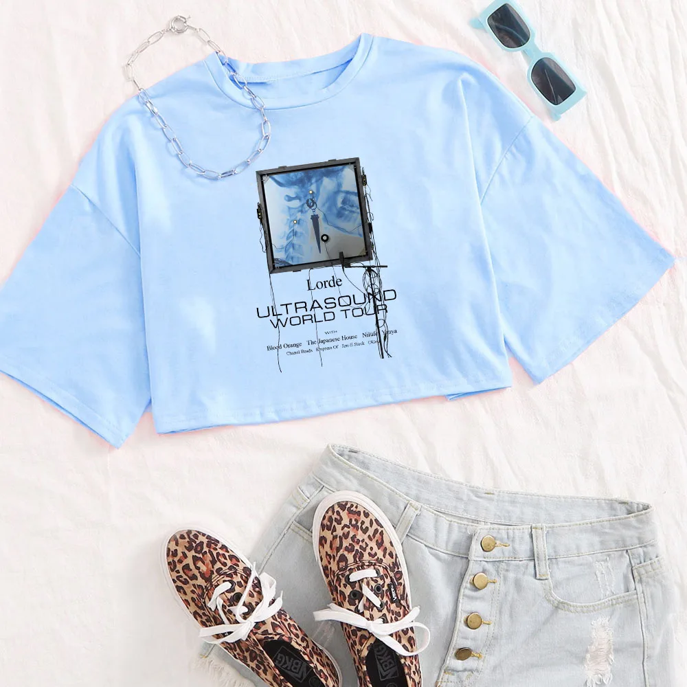 Lorde Ultrasound World Tour 2025 Shirt Women O-Neck Short Sleeves Crop Tops T-shirt Fans Gift
Lorde Ultrasound World Tour 2025 Shirt Women O-Neck Short Sleeves Crop Tops T-shirt Fans Gift