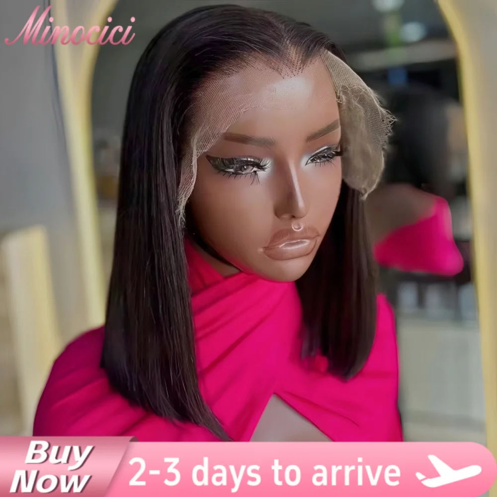 13x6 Short Bob Straight 13x4 Transparent Lace Front Wig 250% Density Brazilian Wigs Original Human Hair Pre Plucked Wigs For Black Women 12 16 Inch
13x6 Short Bob Straight 13x4 Transparent Lace Front Wig 250% Density Brazilian Wigs Original Human Hair Pre Plucked Wigs For Black Women 12 16 Inch