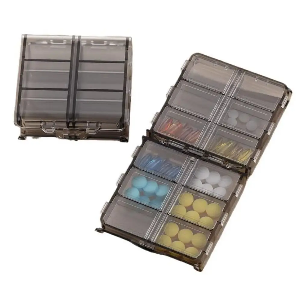 12 Grids Pill Dispenser Box Sealed Large Capacity Medicine Storage Containers Moisture Proof Compact Foldable Pill Cases
12 Grids Pill Dispenser Box Sealed Large Capacity Medicine Storage Containers Moisture Proof Compact Foldable Pill Cases