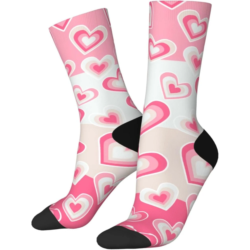 Valentine pink Hearts Fun Printed Pattern Mid Calf Tube Socks,Soft & Breathable Casual Socks For Men And Women 2 Black-2
Valentine pink Hearts Fun Printed Pattern Mid Calf Tube Socks,Soft & Breathable Casual Socks For Men And Women 2 Black-2