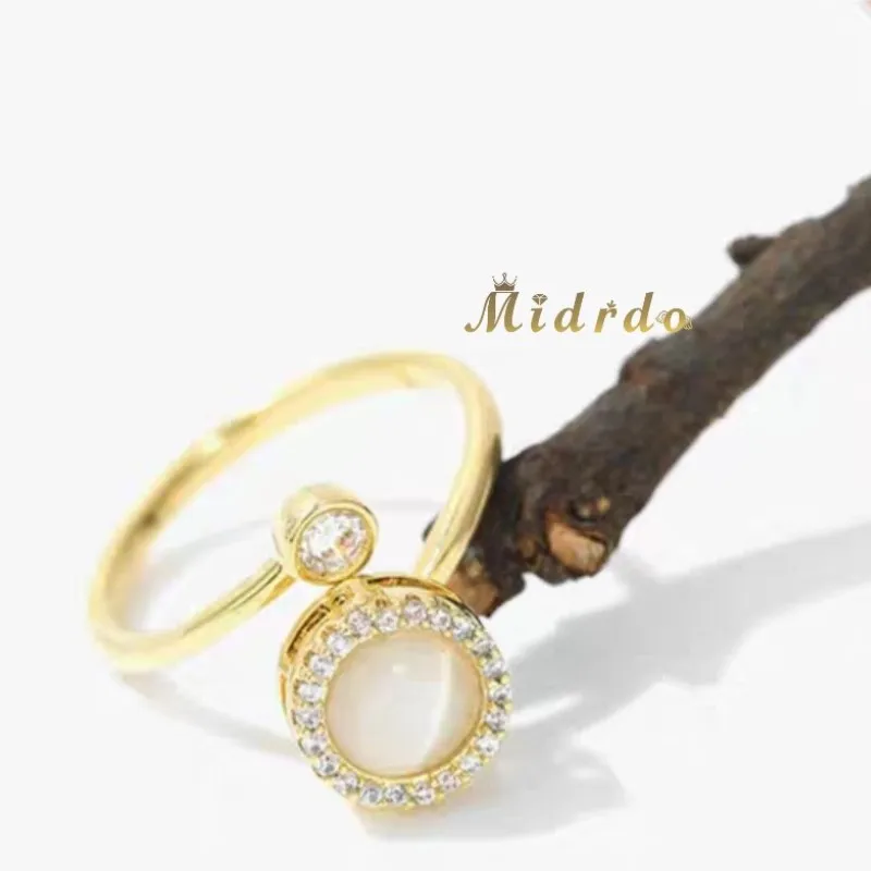 18k Cat's Eye Gold-Plated Ring Rotatable Opal Rings Adjustable Cheap Items Jewelry For Women Gift Wholesale Dropshipping
18k Cat's Eye Gold-Plated Ring Rotatable Opal Rings Adjustable Cheap Items Jewelry For Women Gift Wholesale Dropshipping