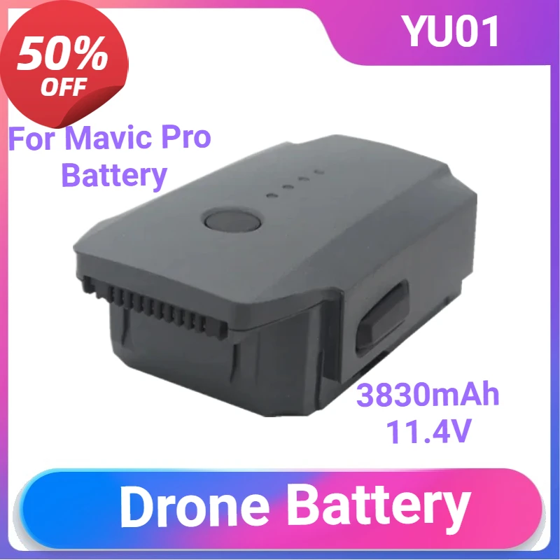 Drone Battery BT-YU01 for Mavic Pro Battery Compatible with Mavic Pro Series Drone Accessories 3830mAh 11.4V
Drone Battery BT-YU01 for Mavic Pro Battery Compatible with Mavic Pro Series Drone Accessories 3830mAh 11.4V