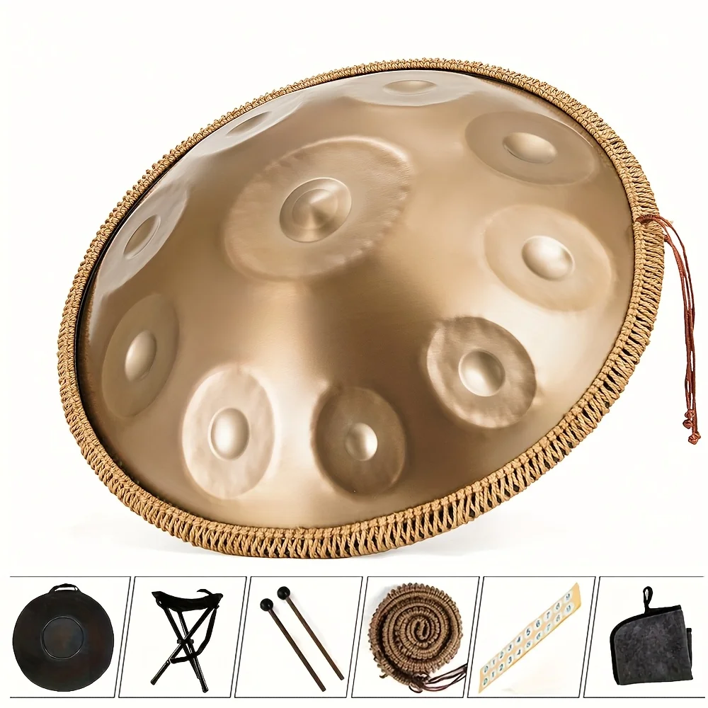 432Hz Drum 10 Note Handpan D Minor 22 Inch Yoga Meditation Instrument Steel Tongue Drum Adult
432Hz Drum 10 Note Handpan D Minor 22 Inch Yoga Meditation Instrument Steel Tongue Drum Adult