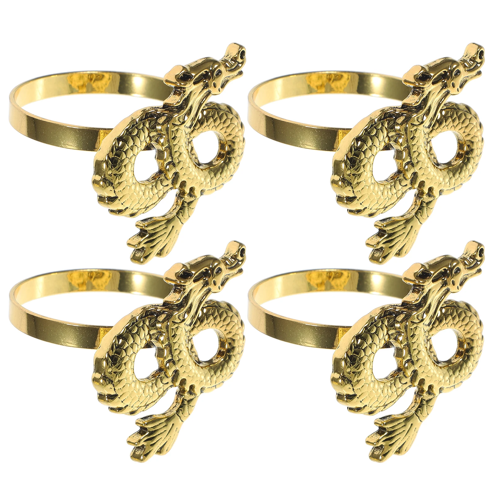 4pcs Metal Flying Dragon Napkin Rings Zinc Alloy Elegant Dining Table Decoration Serviette Ring for Party Banquet Home
4pcs Metal Flying Dragon Napkin Rings Zinc Alloy Elegant Dining Table Decoration Serviette Ring for Party Banquet Home