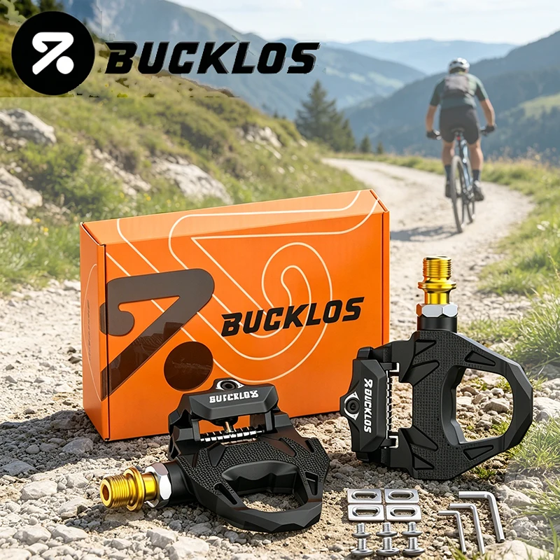 BUCKLOS for SPD-SL Lock Bike Pedals Shock Absorbing Road Bicycle Pedals with Cleats Anti-deformation Racing Pedal Cycling Parts
BUCKLOS for SPD-SL Lock Bike Pedals Shock Absorbing Road Bicycle Pedals with Cleats Anti-deformation Racing Pedal Cycling Parts