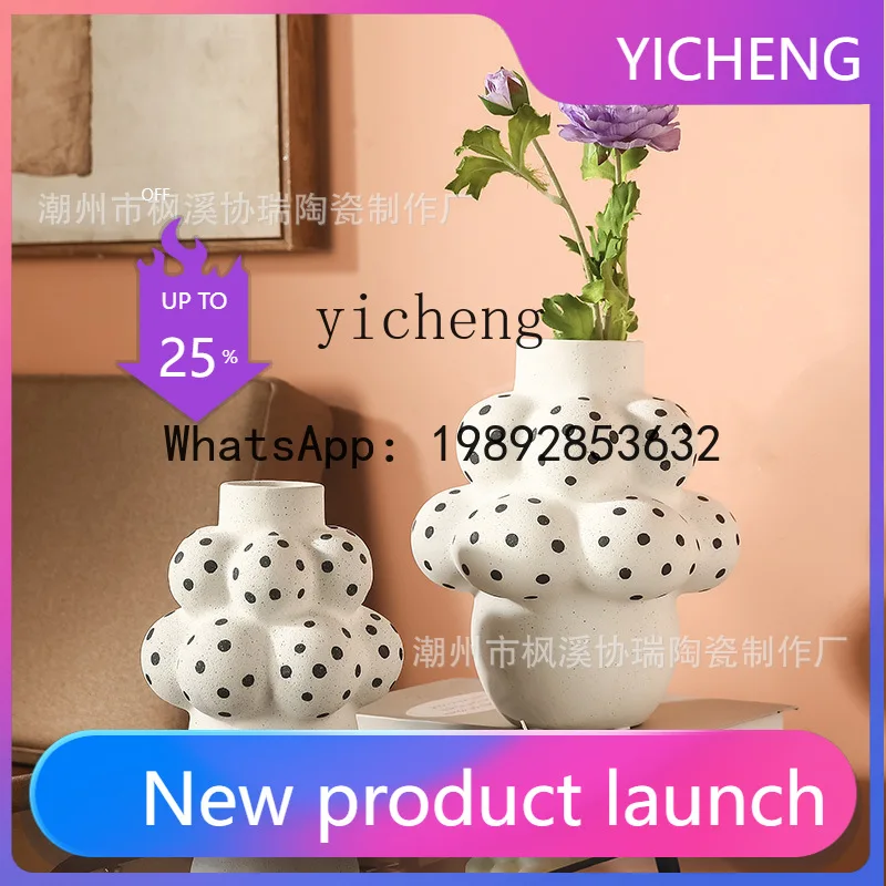 LYY Art Ceramic Vase Ornament Creative Living Room Home Entrance Flower Arrangement Sample Room Soft Decoration
LYY Art Ceramic Vase Ornament Creative Living Room Home Entrance Flower Arrangement Sample Room Soft Decoration