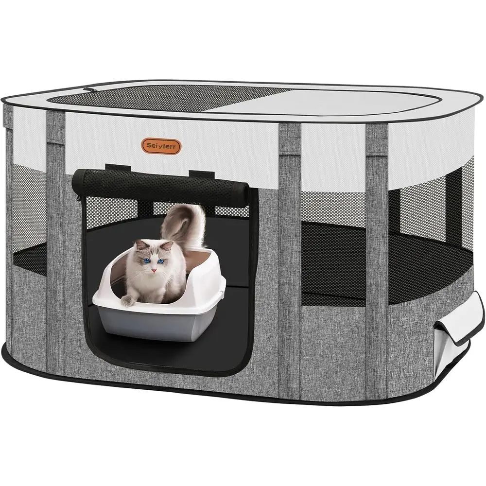 Portable Pet Playpen - Folding Cat & Puppy Pen with Carry Bag, Ideal for Travel, Camping, and Outdoor Adventures
Portable Pet Playpen - Folding Cat & Puppy Pen with Carry Bag, Ideal for Travel, Camping, and Outdoor Adventures
