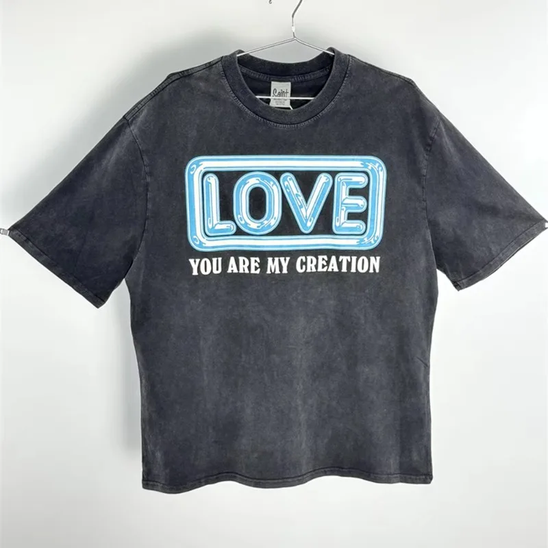 SAINT OF MICHAEL Fashion Best Quality LOVE Vintage Printed Tee Casual Loose Oversize Tops Streetwear 100%Cotton T Shirt For Men
SAINT OF MICHAEL Fashion Best Quality LOVE Vintage Printed Tee Casual Loose Oversize Tops Streetwear 100%Cotton T Shirt For Men