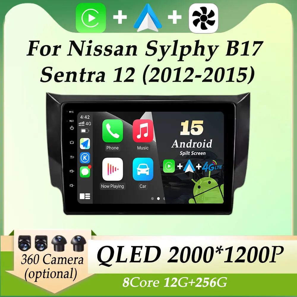 10" for Nissan Sylphy B17 Sentra 12 2012- 2015 Car Radio Video Multimedia Player Carplay GPS Navigation Split Screen QLED Screen
10" for Nissan Sylphy B17 Sentra 12 2012- 2015 Car Radio Video Multimedia Player Carplay GPS Navigation Split Screen QLED Screen