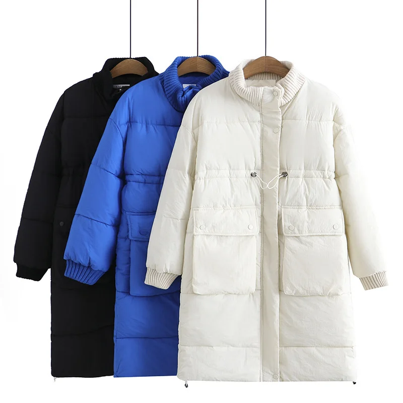 Oversize Women Winter Jacket Parker 2022New Solid Pocket Stand Collar Drawstring Warm Cotton Padded Jacket Female Long Outerwear
Oversize Women Winter Jacket Parker 2022New Solid Pocket Stand Collar Drawstring Warm Cotton Padded Jacket Female Long Outerwear