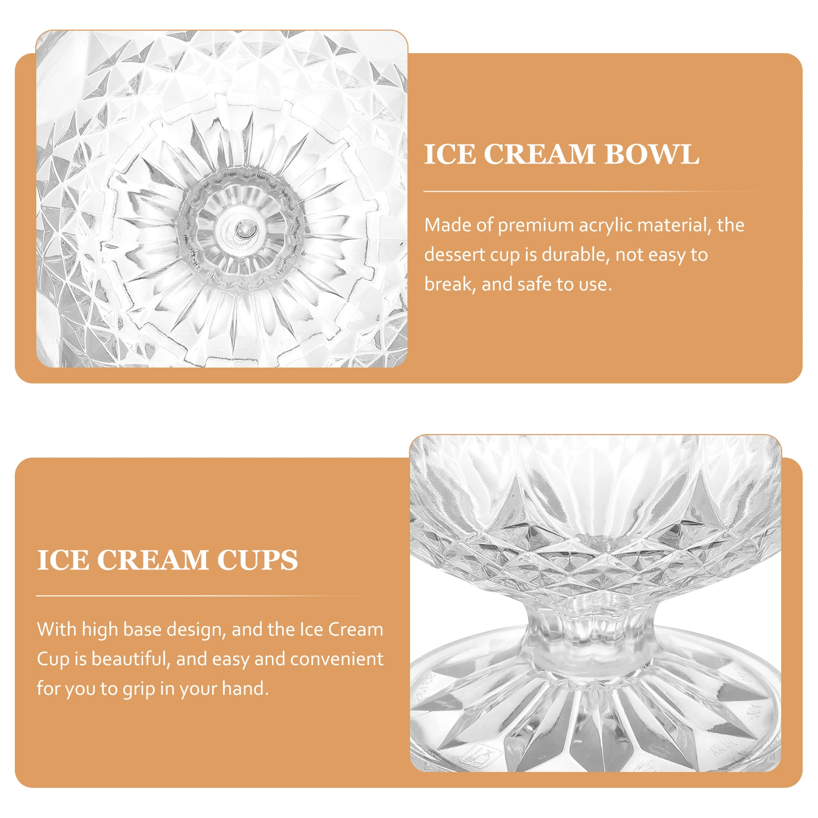 Ice Cream Cup Dessert Bowl Transparent Footed Yogurt Kids Snack Acrylic Food Home Party Bar KTV Pudding Safe
Ice Cream Cup Dessert Bowl Transparent Footed Yogurt Kids Snack Acrylic Food Home Party Bar KTV Pudding Safe