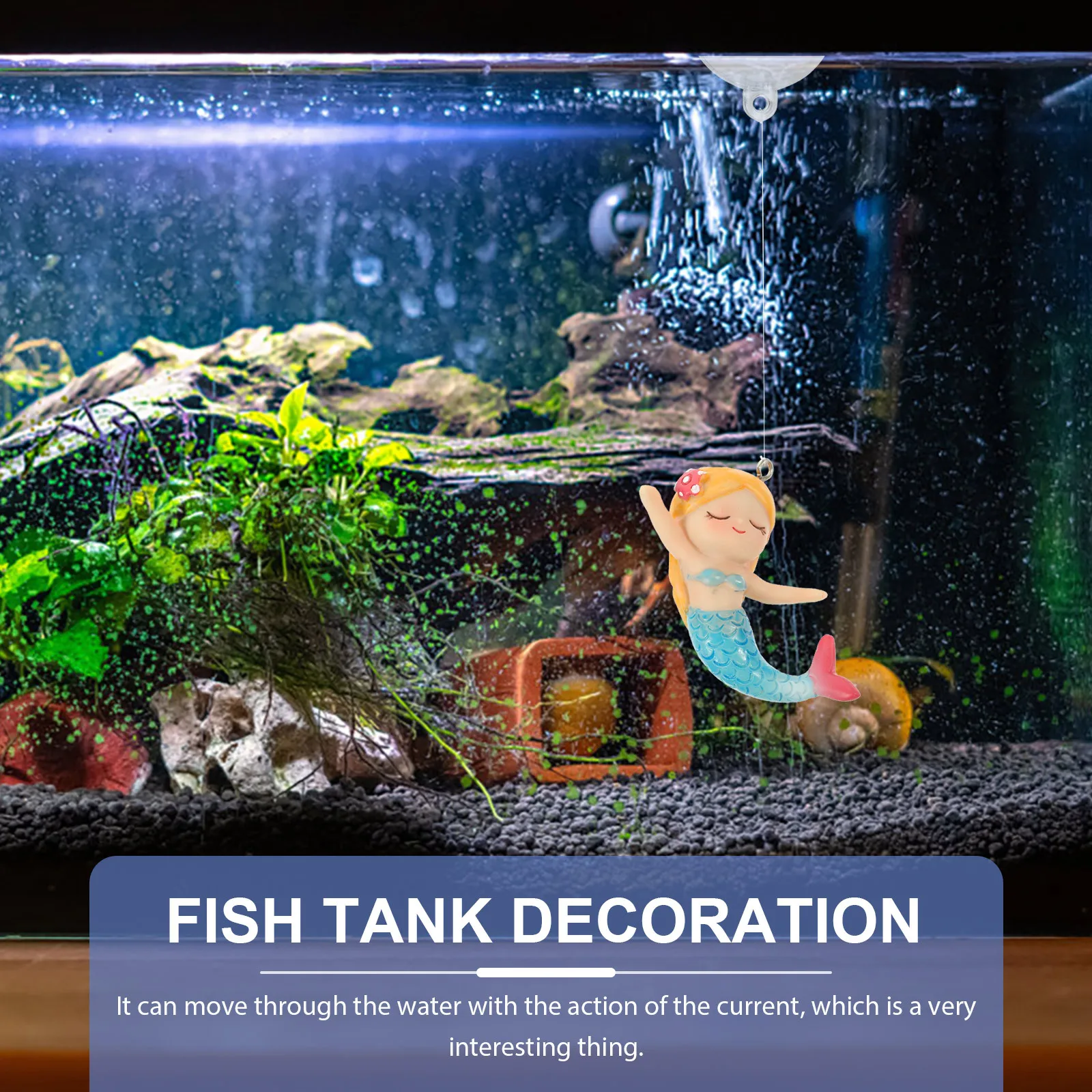 Wear-Resistant Mermaid Aquarium Decor Stylish Floating Fish Tank Ornament Adjustable Thread Length Adorable Home Office
Wear-Resistant Mermaid Aquarium Decor Stylish Floating Fish Tank Ornament Adjustable Thread Length Adorable Home Office