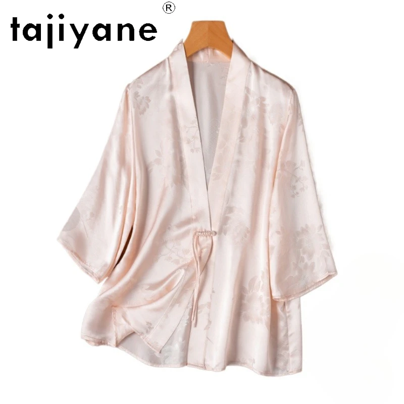 TAJIYANE 100% Mulberry Silk Blouse Luxury Pink Shirts Woman High Quality 20MM Jacquard Blouses Spring Summer Clothes топ женский
TAJIYANE 100% Mulberry Silk Blouse Luxury Pink Shirts Woman High Quality 20MM Jacquard Blouses Spring Summer Clothes топ женский