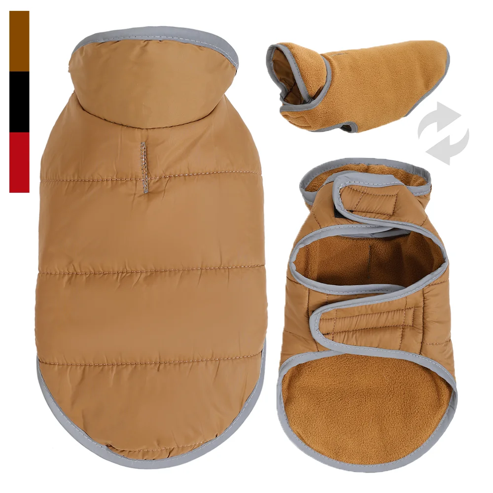 Зимнее пальто для собак, флисовая теплая куртка для щенков с отверстием для поводка, водонепроницаемая куртка для домашних животных для маленьких и средних собак, чихуахуа
Зимнее пальто для собак, флисовая теплая куртка для щенков с отверстием для поводка, водонепроницаемая куртка для домашних животных для маленьких и средних собак, чихуахуа