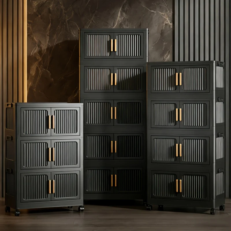 Multifunctional Large-Capacity Foldable Storage Cabinet, Tool-Free Installation, Storage Bin with Magnetic Doors & Wheels, & Dus
Multifunctional Large-Capacity Foldable Storage Cabinet, Tool-Free Installation, Storage Bin with Magnetic Doors & Wheels, & Dus