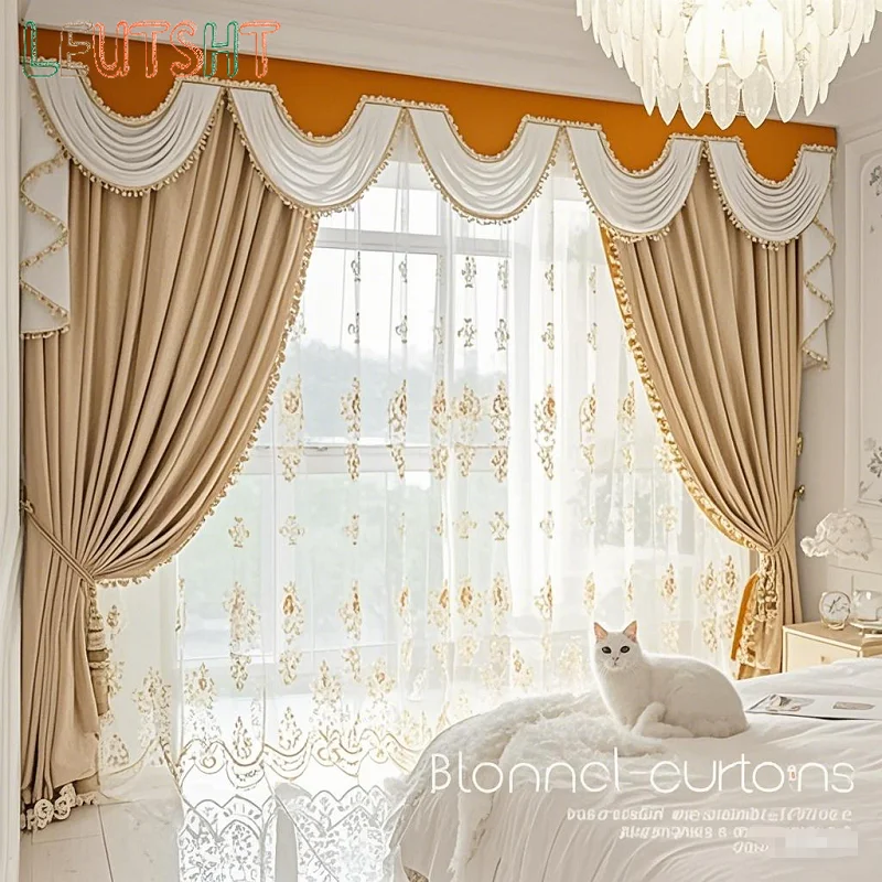 Custom Size Velvet French Curtains for Living Room American Orange Embroidered Tulle Head Valance Bedroom Door Screen Shutter
Custom Size Velvet French Curtains for Living Room American Orange Embroidered Tulle Head Valance Bedroom Door Screen Shutter