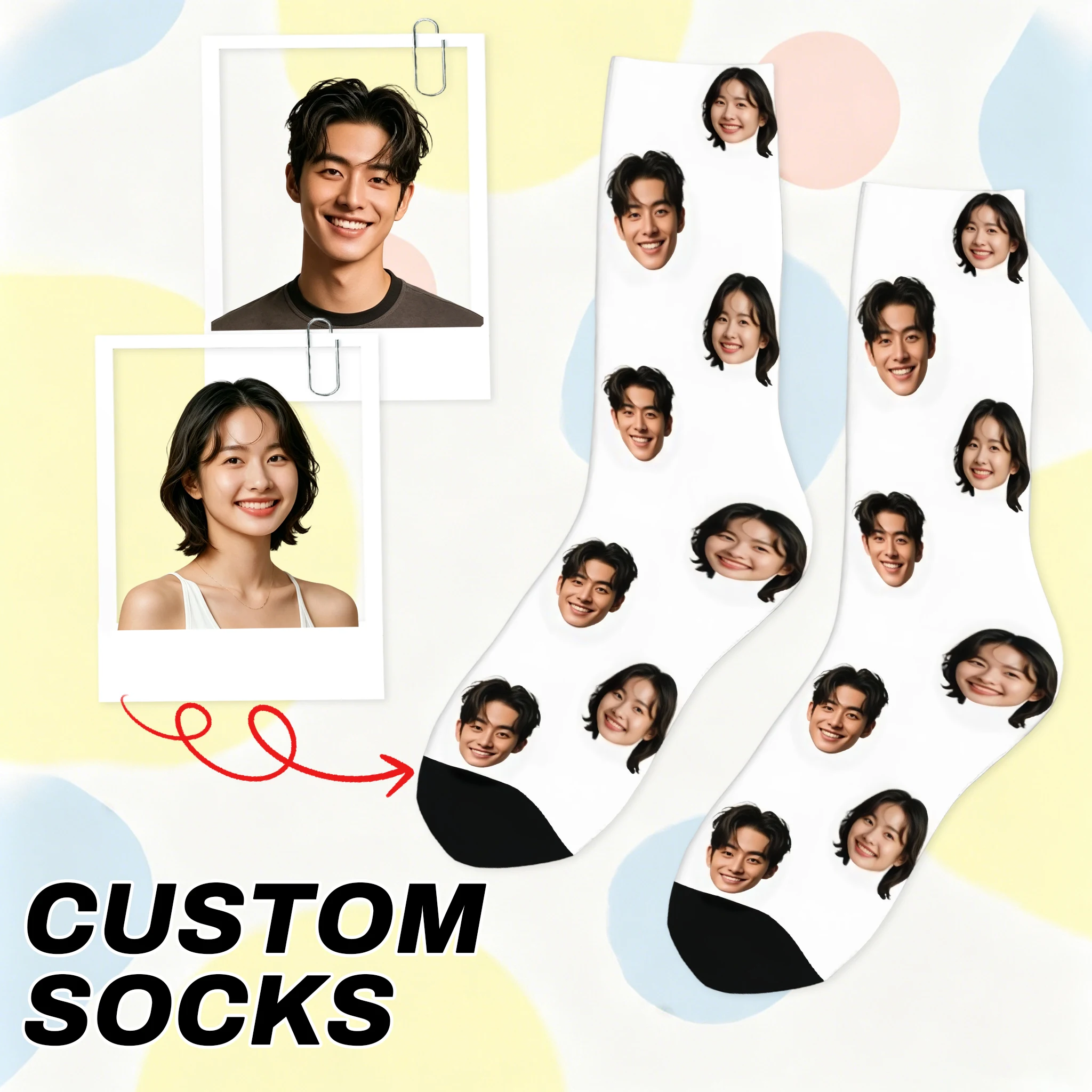 Custom Face Socks Personalized Photo Socks Funny Gift for Men Women Couples Friends Unique Custom Printed Socks
Custom Face Socks Personalized Photo Socks Funny Gift for Men Women Couples Friends Unique Custom Printed Socks