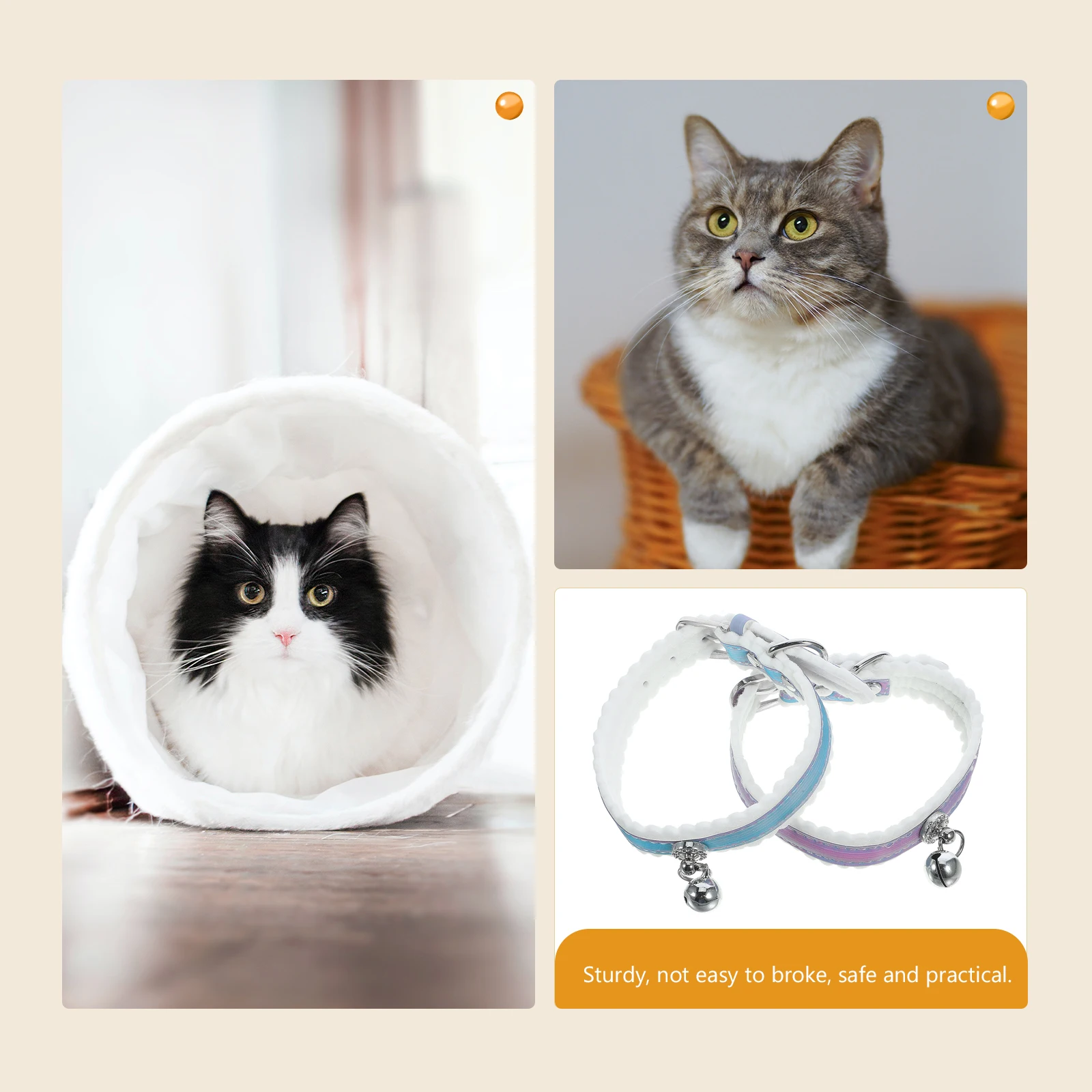 2Pcs Pet Collar Point Pattern Adjustable Bell Neck Chain for Cat Kitten Dog Festive Decoration Medium Size Pets
2Pcs Pet Collar Point Pattern Adjustable Bell Neck Chain for Cat Kitten Dog Festive Decoration Medium Size Pets