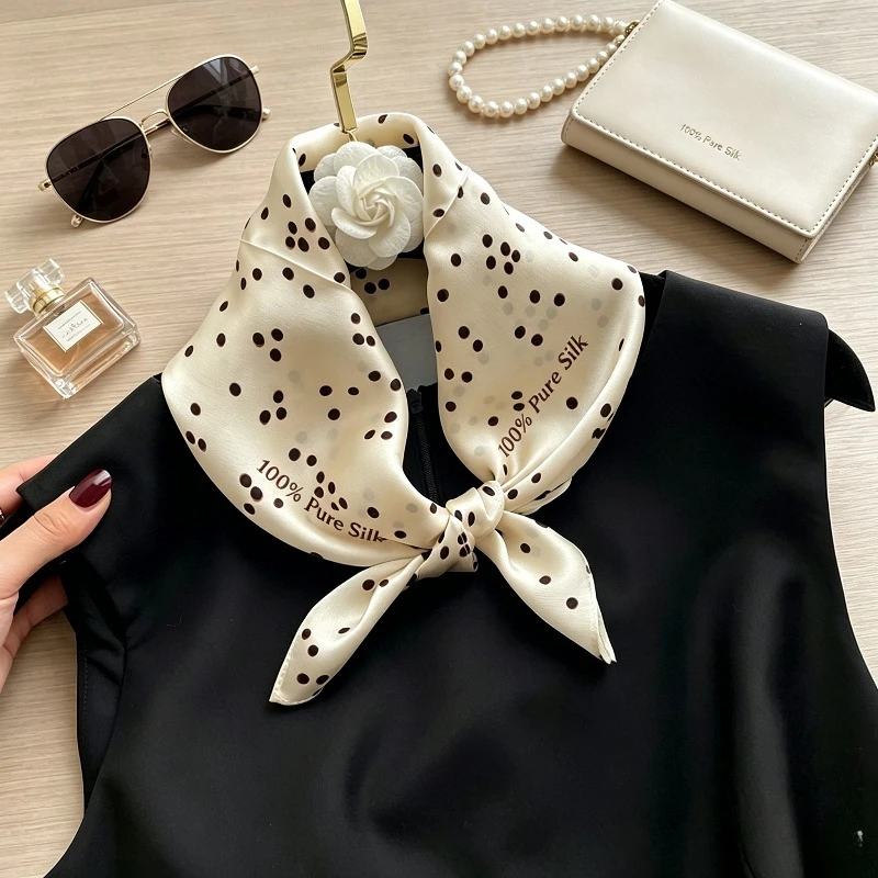 Wavelet Dot Flower Silk Scarf Mulberry Silk Thin Scarf Versatile Korean Version Decorative Suit, Dress Scarf Tide
Wavelet Dot Flower Silk Scarf Mulberry Silk Thin Scarf Versatile Korean Version Decorative Suit, Dress Scarf Tide