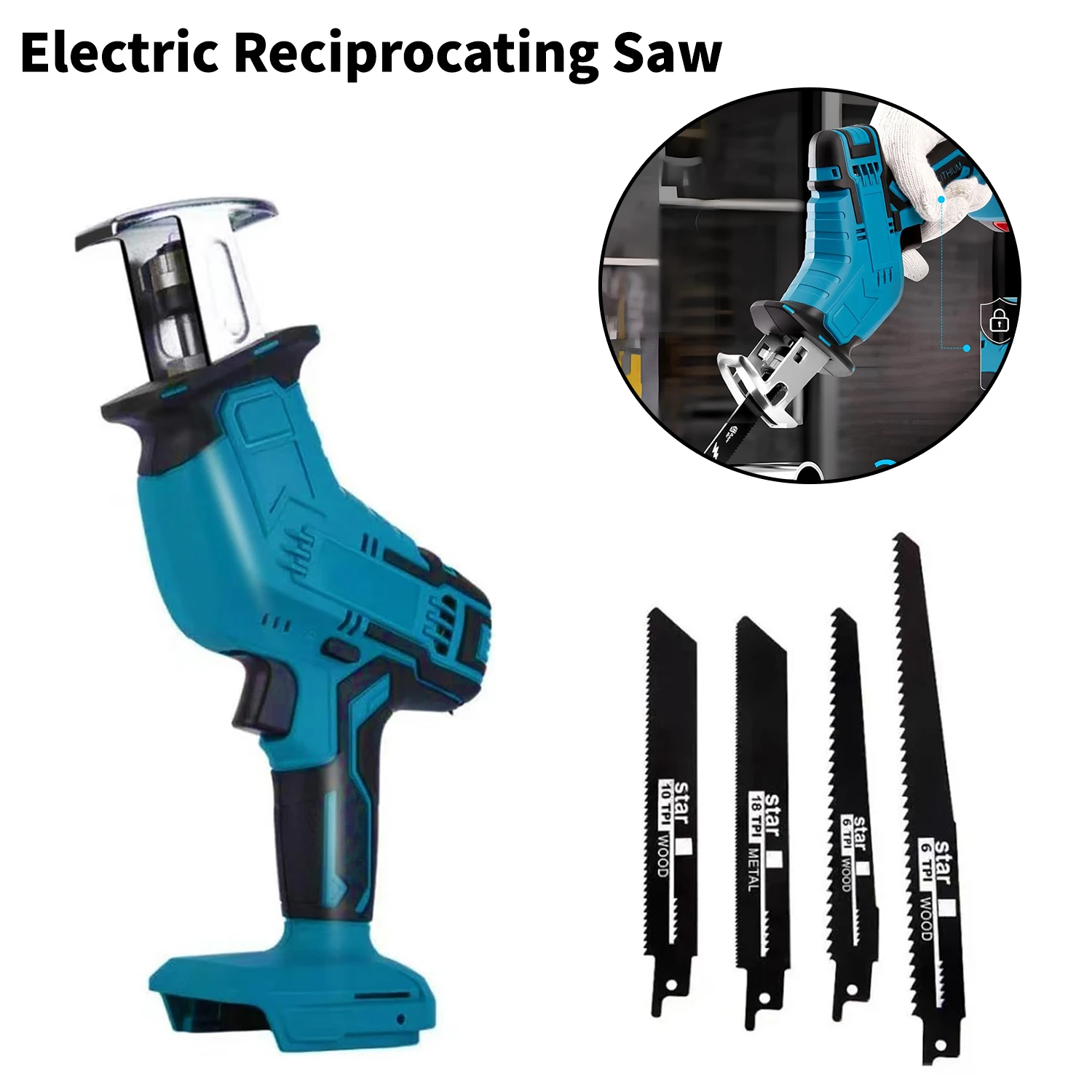 Cordless Reciprocating Saw for Makita 18V Adjustable Speed Electric Saw Multifunctional Wood Metal Pipe Handheld Cutting Tools
Cordless Reciprocating Saw for Makita 18V Adjustable Speed Electric Saw Multifunctional Wood Metal Pipe Handheld Cutting Tools