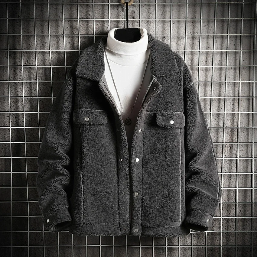Lamb Velvet Thickened Men's Cotton Jacket Winter Warm Fleece Lined Fashion Brand Cotton Coat Cold Resistant Upper Apparel
Lamb Velvet Thickened Men's Cotton Jacket Winter Warm Fleece Lined Fashion Brand Cotton Coat Cold Resistant Upper Apparel