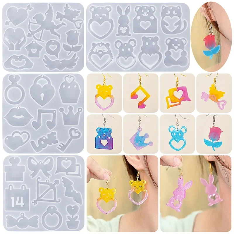 DIY Crystal Epoxy Resin Mold Valentine's Day Series Earring Pendant Silicone Mold
DIY Crystal Epoxy Resin Mold Valentine's Day Series Earring Pendant Silicone Mold