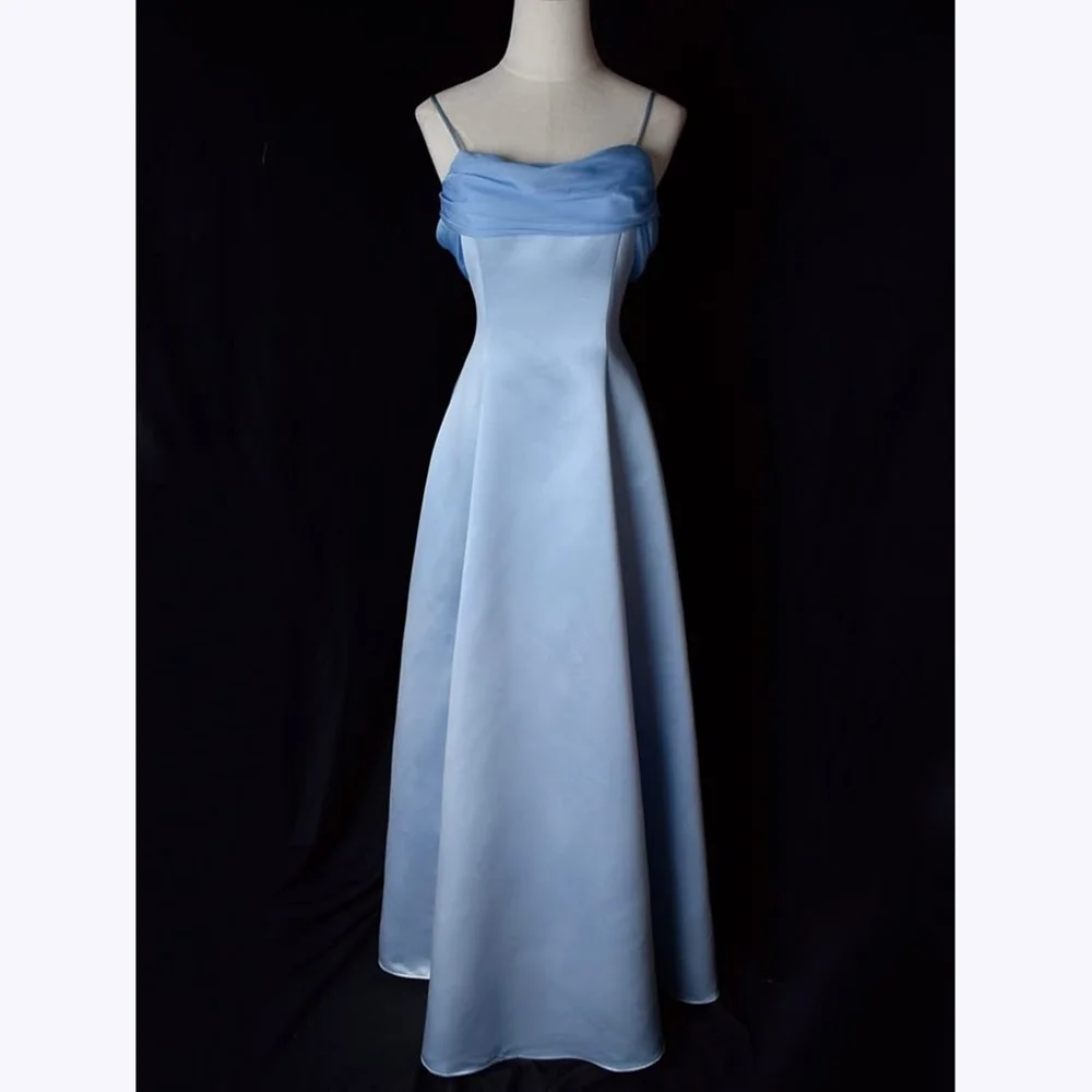 Sky Blue Evening Dresses Simple Chic Ribbon Spaghetti Straps Sweetheart A Line Long High Quality Formal Dinner Banquet Gowns
Sky Blue Evening Dresses Simple Chic Ribbon Spaghetti Straps Sweetheart A Line Long High Quality Formal Dinner Banquet Gowns