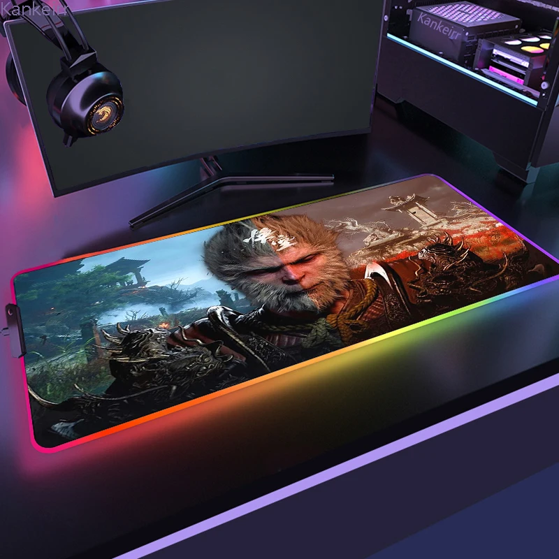 Black Myth Wukong Mouse Pad RGB Gaming Accessories Speed Keyboard Desk Mat Desktop XL Gamer Glowing Led Computer Cool Table Mats
Black Myth Wukong Mouse Pad RGB Gaming Accessories Speed Keyboard Desk Mat Desktop XL Gamer Glowing Led Computer Cool Table Mats