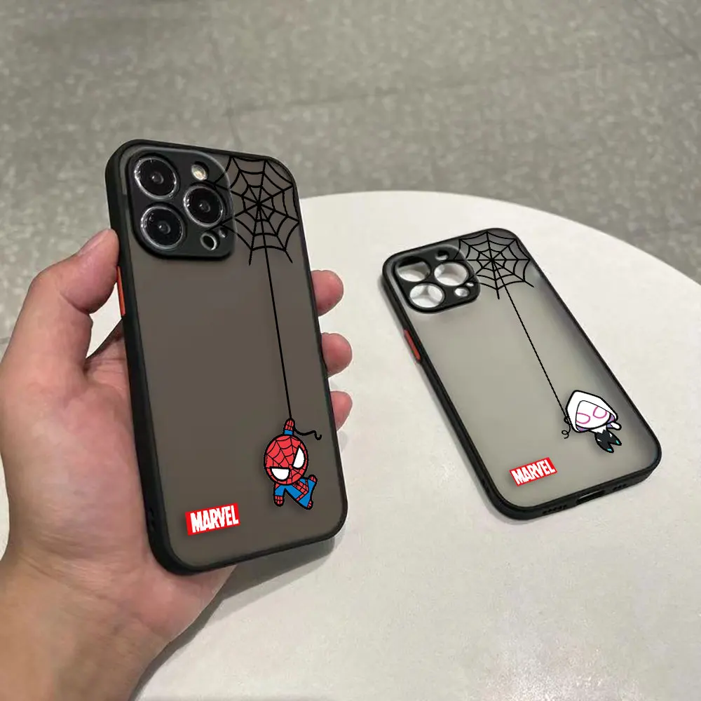 Marvel Cartoon Hero Spider-man Cover Matte Case For Iphone Apple 16 15 14 13 12 11 X XS 8 7 Pro Max Semi-Frosted Case Funda
Marvel Cartoon Hero Spider-man Cover Matte Case For Iphone Apple 16 15 14 13 12 11 X XS 8 7 Pro Max Semi-Frosted Case Funda