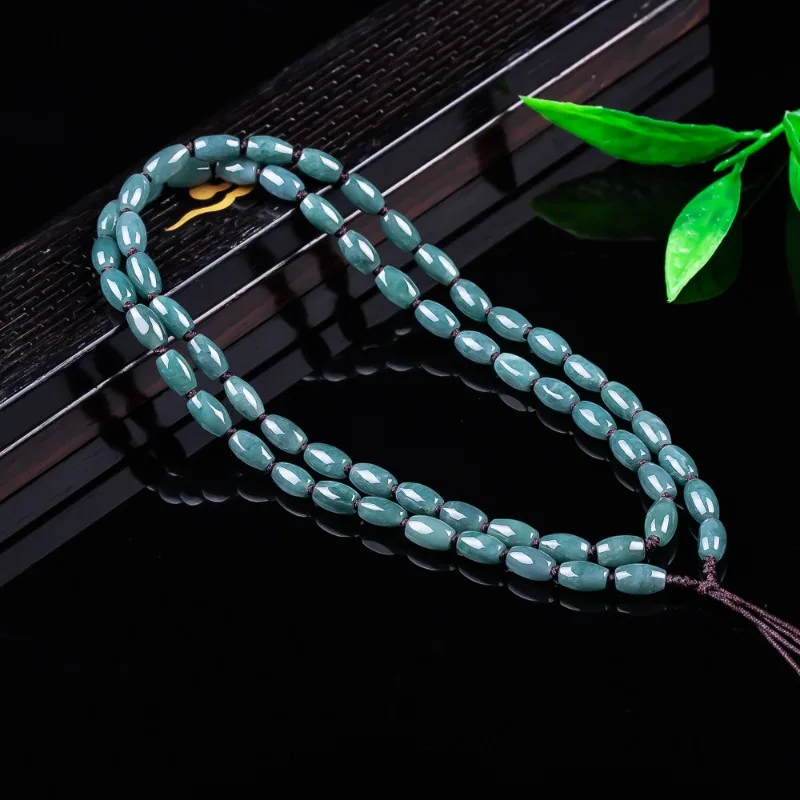 Natural A Emerald Blue Water 6mm Rice Beads Necklace Fashion Vintage Luxury Amulet Carved Accessories Charm Gift for Women
Natural A Emerald Blue Water 6mm Rice Beads Necklace Fashion Vintage Luxury Amulet Carved Accessories Charm Gift for Women