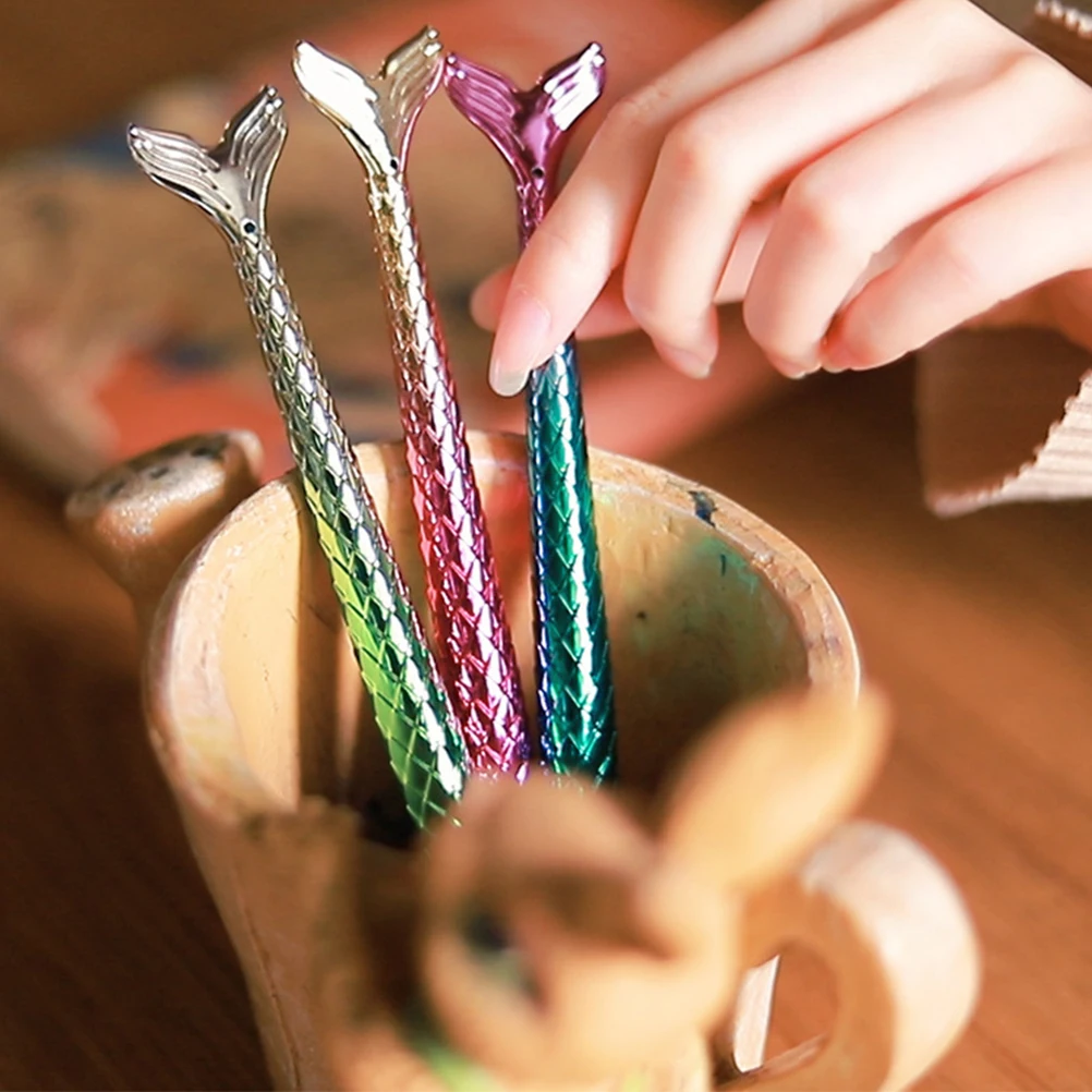 6 Pcs Gel Pen Smooth Writing Non leaking Ink Student Friendly Mermaid Tail Shape Delicate H writing Accessory 
6 Pcs Gel Pen Smooth Writing Non leaking Ink Student Friendly Mermaid Tail Shape Delicate H writing Accessory